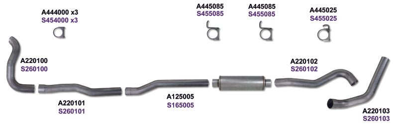 Diamond Eye KIT 4in TB MRP SGL SS DDG4X4 89-93 Dodge 5.9L Cummins 2500/3500 - Crew Original