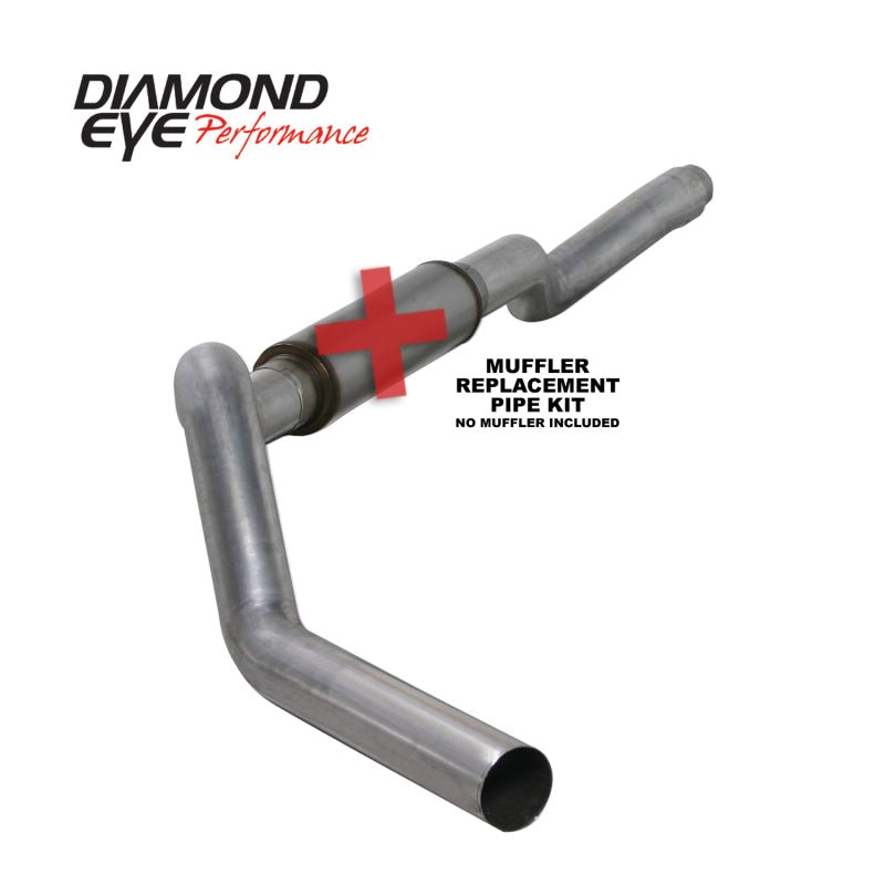Diamond Eye KIT 5in CB MFLR RPLCMENT PIPE SGL AL: 2006-2007.5 CHEVY 6.6L 2500/3500 - Crew Original