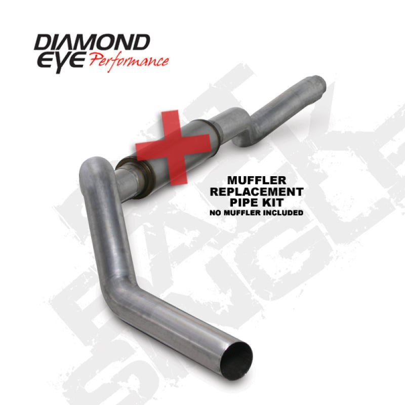 Diamond Eye KIT 5in CB MFLR RPLCMENT PIPE SGL AL: 2006-2007.5 CHEVY 6.6L 2500/3500 - Crew Original