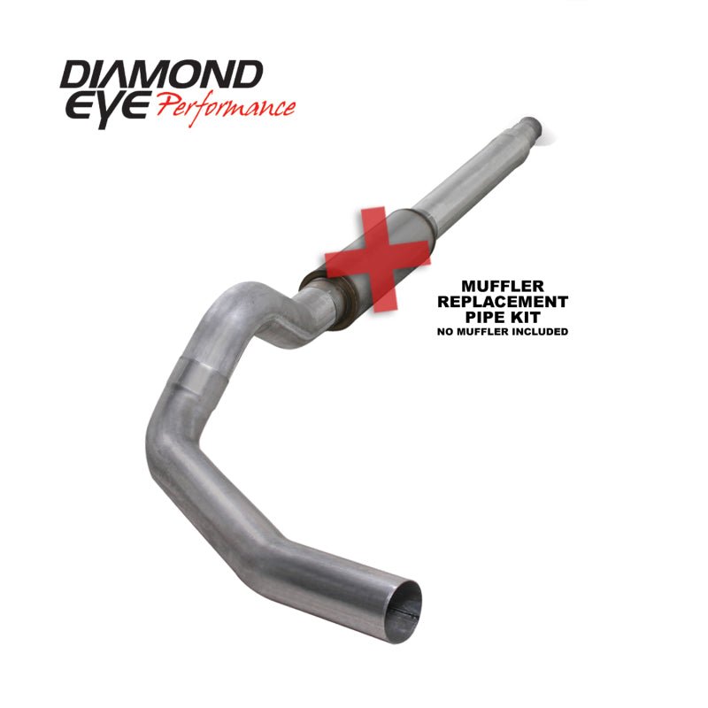 Diamond Eye KIT 5in CB MFLR RPLCMENT PIPE SGL AL: 94-97 FORD 7.3L F250/F350 PWRSTROKE - Crew Original