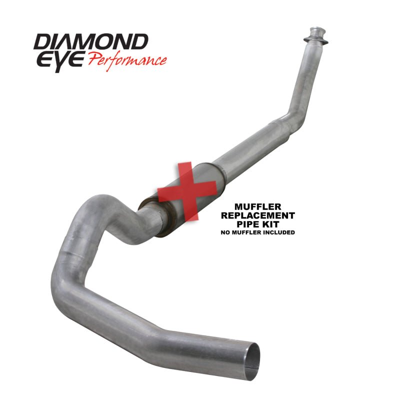 Diamond Eye KIT 5in TB SGL MFLR RPLCMENT PIPE AL: 94-02 DODGE CUMMINS 5.9L W/ RP #510220 - Crew Original