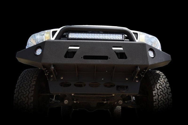 DV8 Offroad 05-15 Toyota Tacoma Front Bumper Winch Ready - Black Powdercoat - Crew Original