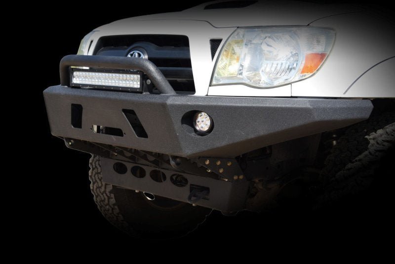DV8 Offroad 05-15 Toyota Tacoma Front Bumper Winch Ready - Black Powdercoat - Crew Original