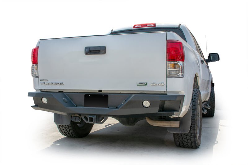 DV8 Offroad 07-13 Toyota Tundra Rear Bumper Winch Ready - Black Powdercoat - Crew Original