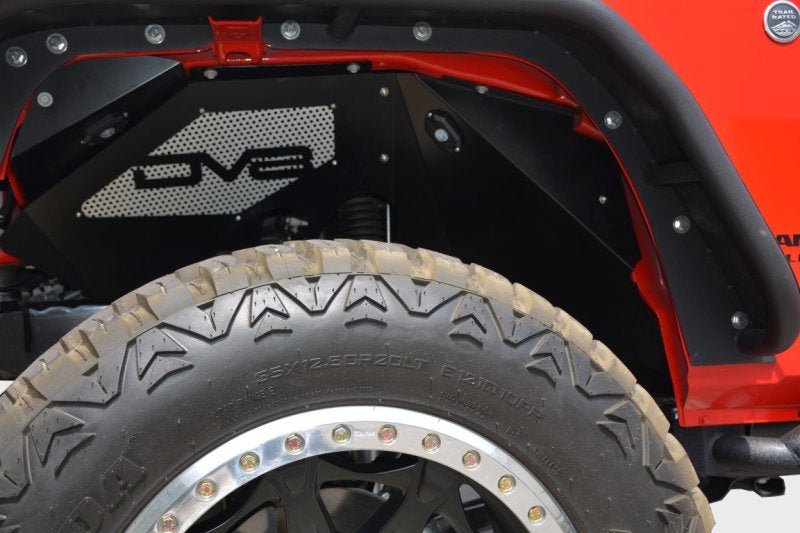DV8 Offroad 07-18 Jeep Wrangler JK Front Aluminum Inner Fender - Raw - Crew Original
