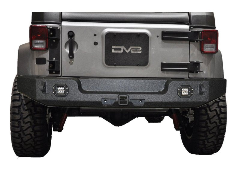 DV8 Offroad 07-18 Jeep Wrangler JK Full Length Rear Bumper w/ Light Holes - Crew Original