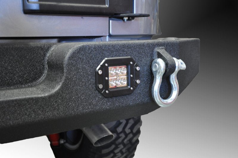 DV8 Offroad 07-18 Jeep Wrangler JK Full Length Rear Bumper w/ Light Holes - Crew Original