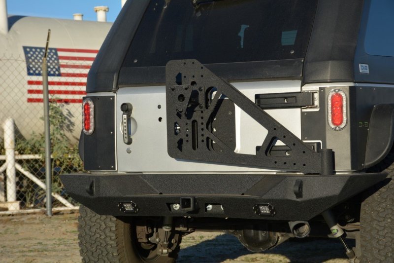 DV8 Offroad 07-18 Jeep Wrangler JK Full Length Rear Bumper w/ Lights - Crew Original