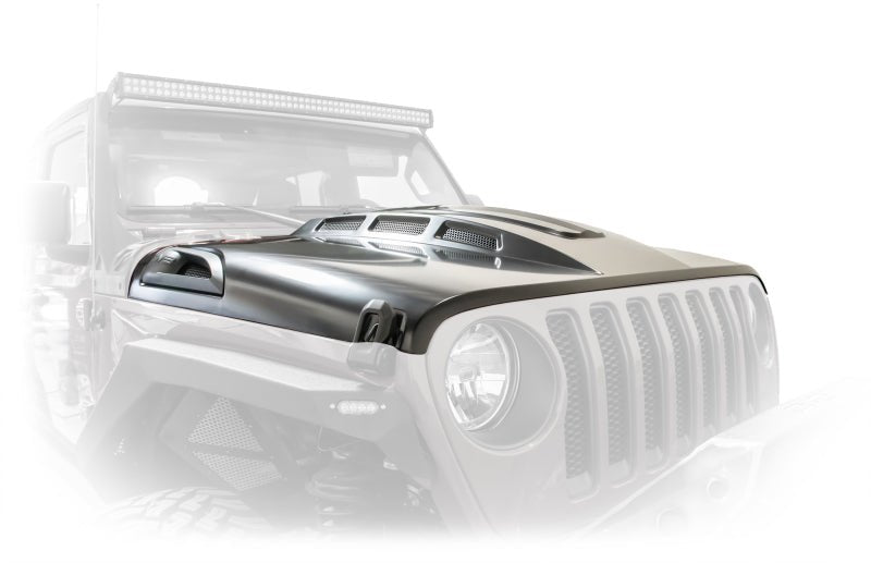 DV8 Offroad 18+ Jeep JL Heat Dispersion Hood - Primer Black - Crew Original