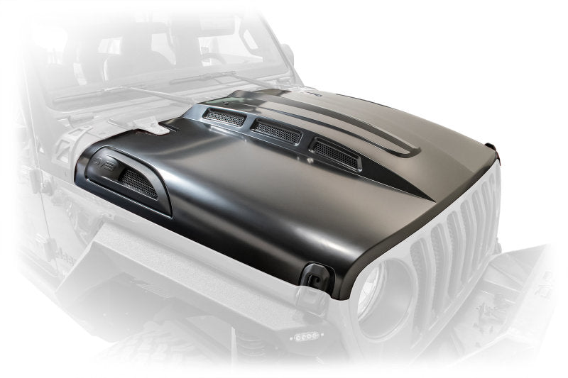 DV8 Offroad 18+ Jeep JL Heat Dispersion Hood - Primer Black - Crew Original