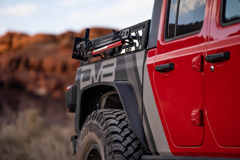 DV8 Offroad 20-22 Jeep Gladiator JT / 05-21 Toyota Tacoma Overland Bed Rack - 2pc. Adjustable - Crew Original