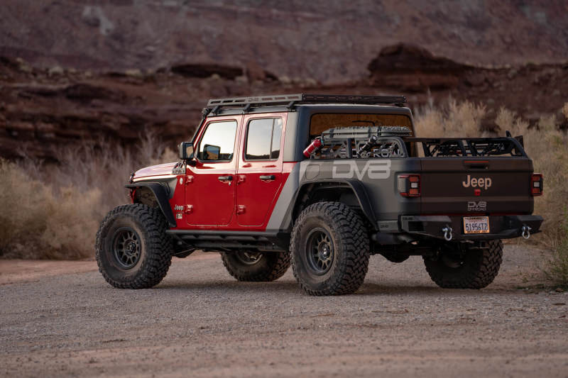 DV8 Offroad 20-22 Jeep Gladiator JT / 05-21 Toyota Tacoma Overland Bed Rack - 2pc. Adjustable - Crew Original