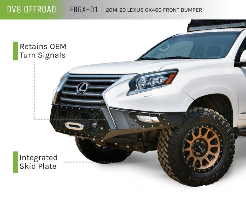 DV8 Offroad 2014+ Lexus GX460 Front Bumper - Crew Original
