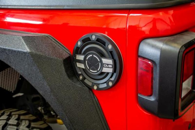 DV8 Offroad 2018+ Jeep JL Aluminum Fuel Door for 20-Pres Wrangler - Crew Original