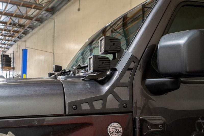 DV8 Offroad 2018+ Jeep Wrangler JL A-Pillar Pod Led Light Mount - Crew Original