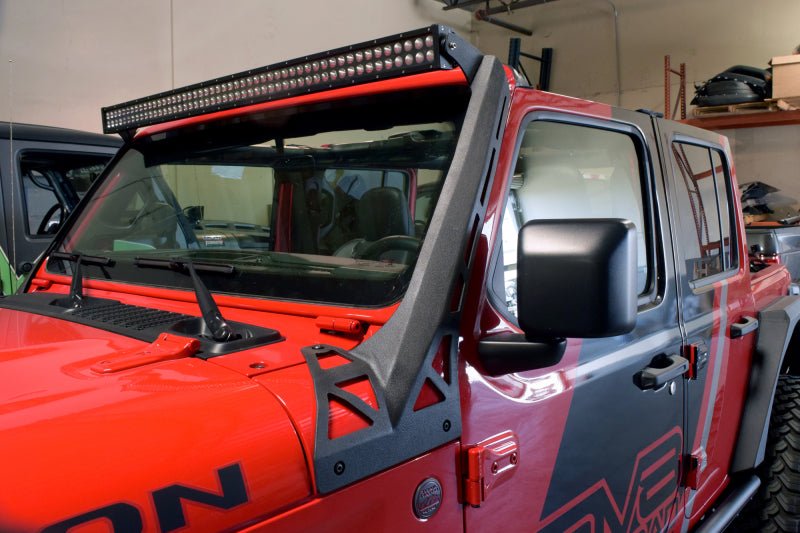 DV8 Offroad 2018+ Jeep Wrangler JL Over Windshield Light Bar Bracket - Crew Original