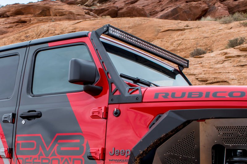 DV8 Offroad 2018+ Jeep Wrangler JL Over Windshield Light Bar Bracket - Crew Original