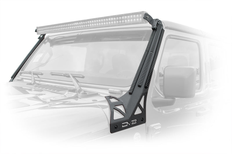 DV8 Offroad 2018+ JL/Gladiator Picatinny Rail A-Pillar Pod LED Light Mount - Crew Original