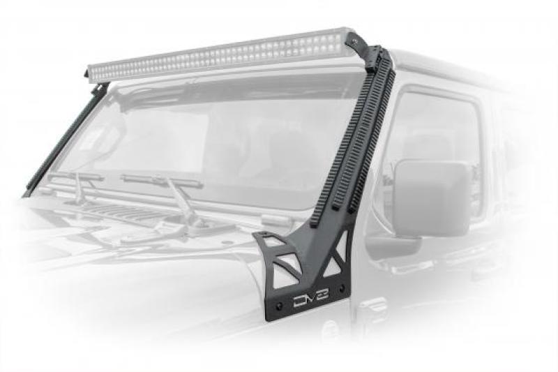 DV8 Offroad 2018+ JL/Gladiator Picatinny Rail A-Pillar Pod LED Light Mount - Crew Original