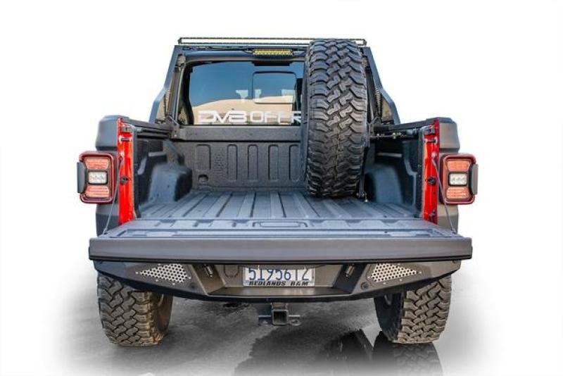 DV8 Offroad 2019+ Jeep Gladiator Universal Stand Up In-Bed Tire Carrier - Crew Original