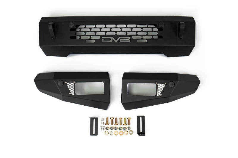 DV8 Offroad 2021+ Ford Bronco Bumper- Accommodates 20in Dual Row Light Bar & (4) 3in Pod Light Mount - Crew Original
