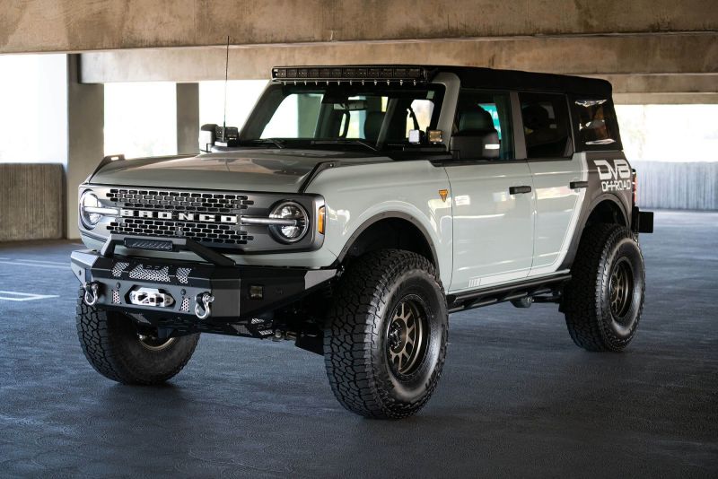 DV8 Offroad 2021+ Ford Bronco Front Bumper Winch Capable w/ Optional Bull Bar/Aux Light Opening - Crew Original