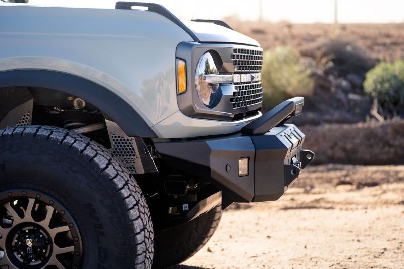 DV8 Offroad 2021+ Ford Bronco Front Bumper Winch Capable w/ Optional Bull Bar/Aux Light Opening - Crew Original