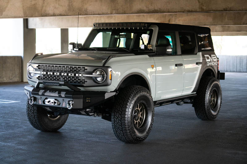 DV8 Offroad 2021+ Ford Bronco Front Bumper Winch Capable w/ Optional Bull Bar/Aux Light Opening - Crew Original