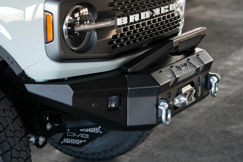 DV8 Offroad 2021+ Ford Bronco Front Bumper Winch Capable w/ Optional Bull Bar/Aux Light Opening - Crew Original
