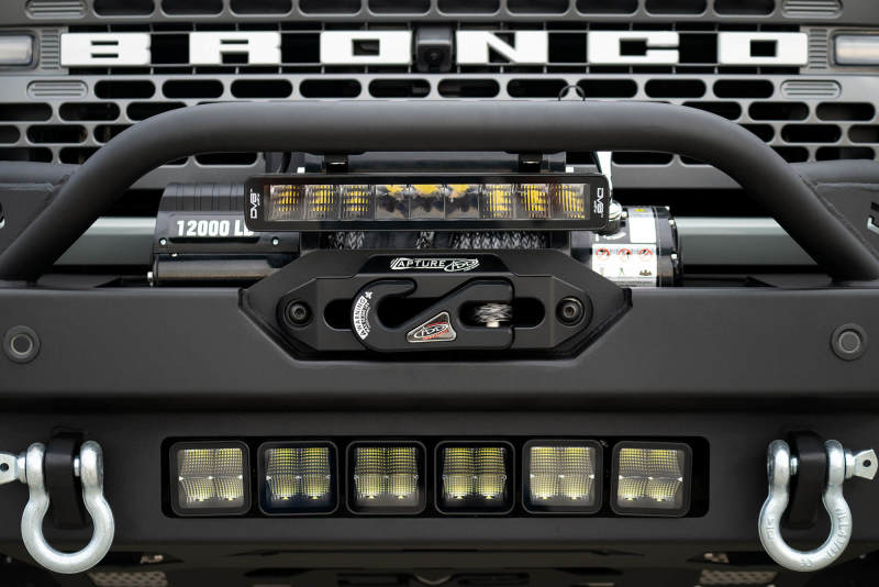 DV8 Offroad 2021+ Ford Bronco Modular Front Bumper Winch Capable w/ Auxiliary Light Mounts - Crew Original