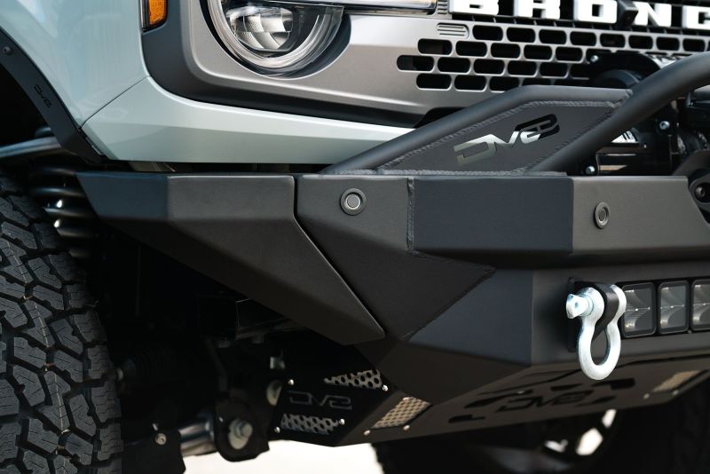 DV8 Offroad 2021+ Ford Bronco Modular Front Bumper Winch Capable w/ Auxiliary Light Mounts - Crew Original