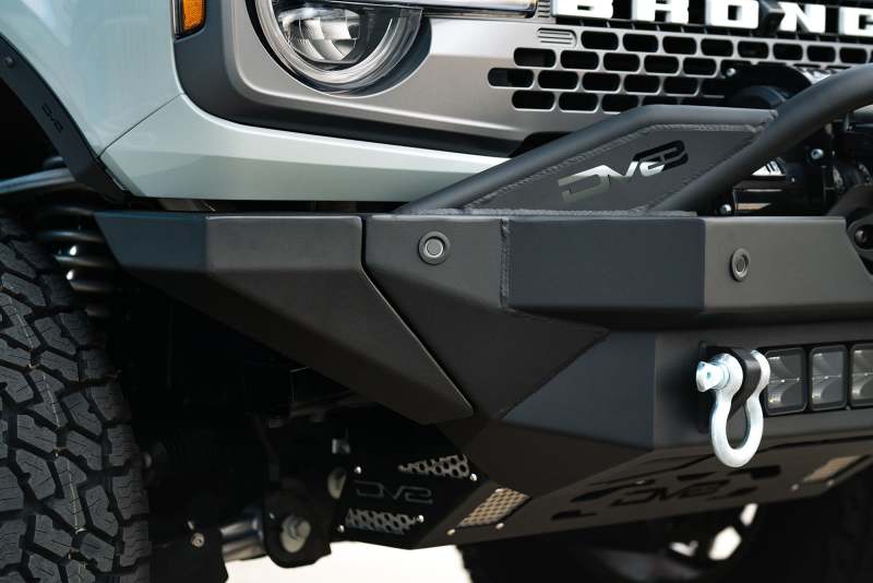 DV8 Offroad 2021+ Ford Bronco Modular Front Bumper Winch Capable w/ Auxiliary Light Mounts - Crew Original