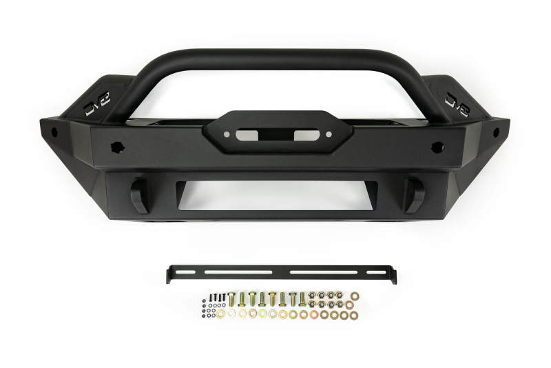 DV8 Offroad 2021+ Ford Bronco Modular Front Bumper Winch Capable w/ Auxiliary Light Mounts - Crew Original