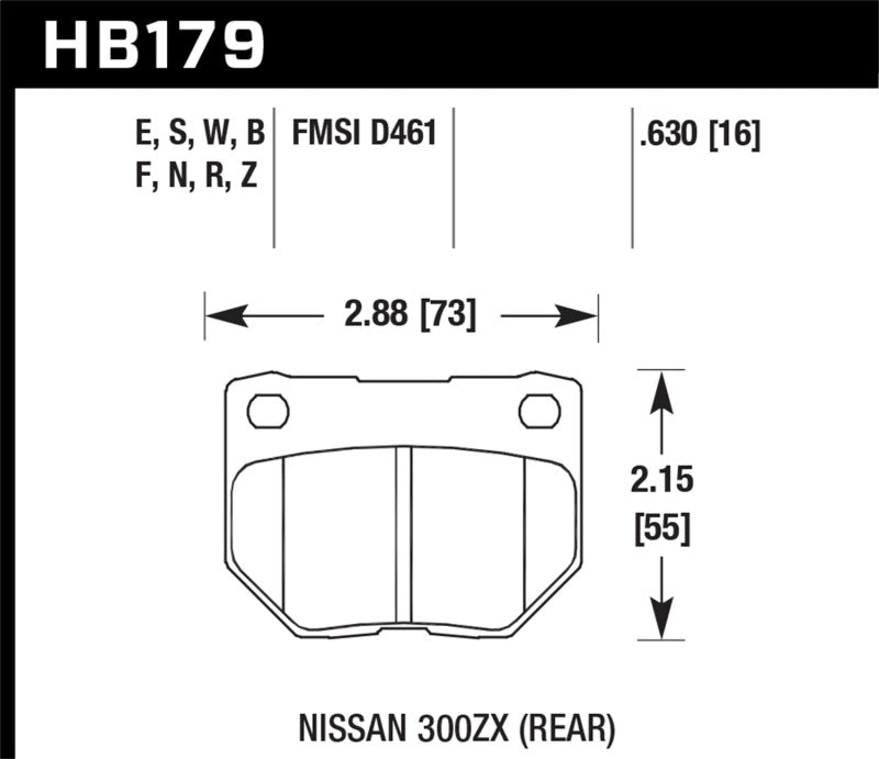 Hawk 06-07 WRX Performance Ceramic Street Rear Brake Pads