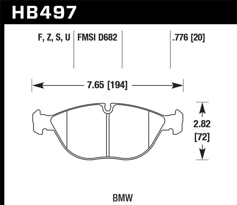 Hawk 04-06 Audi TT Quattro / 04-05 VW Golf R32 HPS Street Front Brake Pads