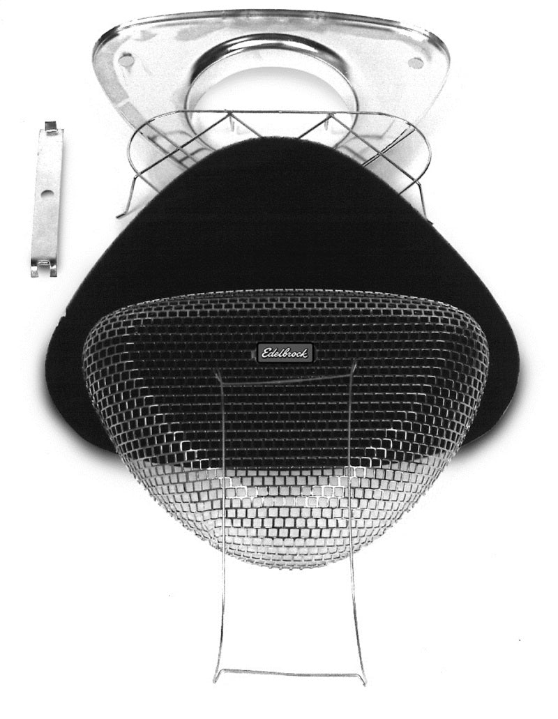 Edelbrock Air Cleaner Pro-Flo 1000 Series Triangular Steel Top 11 375In X 8 375In X 3In Chrome - Crew Original