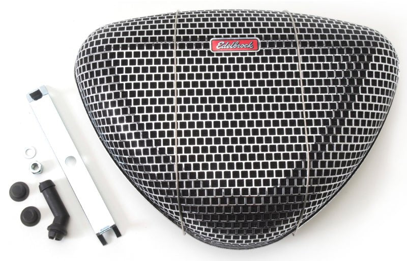 Edelbrock Air Cleaner Pro-Flo 1000 Series Triangular Steel Top 11 375In X 8 375In X 3In Chrome - Crew Original