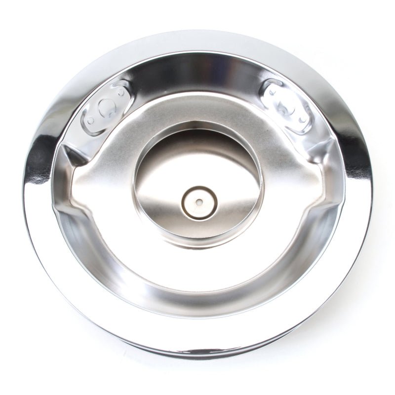 Edelbrock Air Cleaner Pro-Flo Series Round Steel Top Paper Element 14In Dia X 3 75In Dropped Base - Crew Original