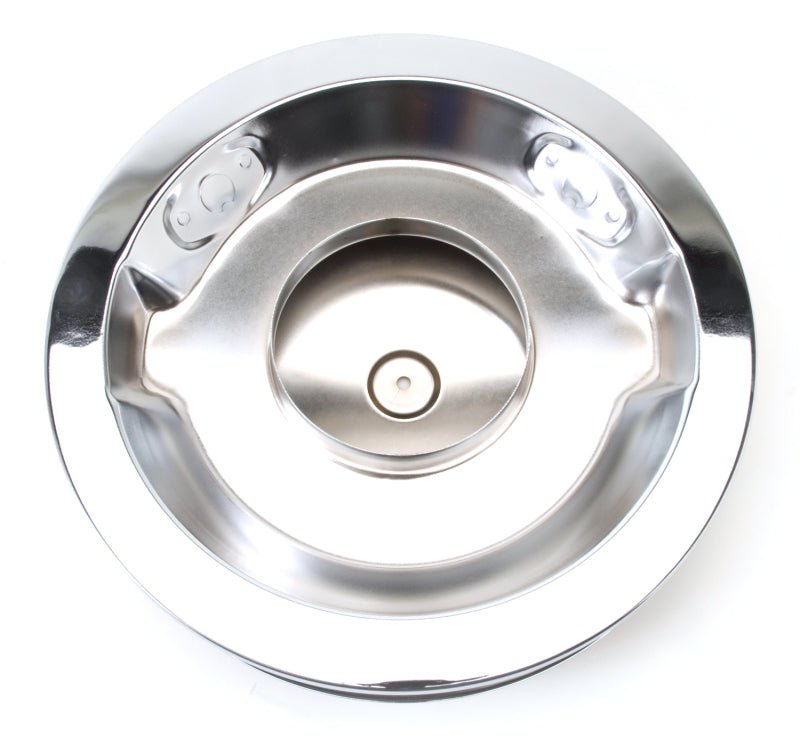 Edelbrock Air Cleaner Pro-Flo Series Round Steel Top Paper Element 14In Dia X 3 75In Dropped Base - Crew Original