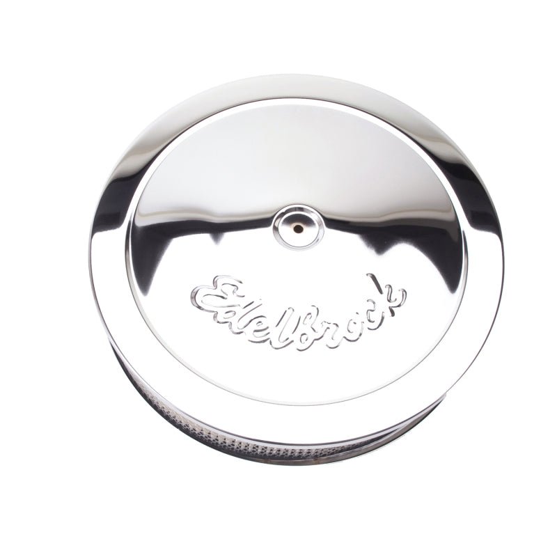 Edelbrock Air Cleaner Pro-Flo Series Round Steel Top Paper Element 14In Dia X 3 75In Dropped Base - Crew Original