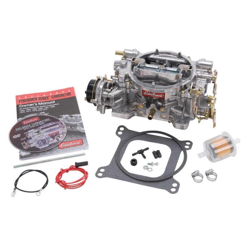 Edelbrock Carburetor Performer Series 4-Barrel 600 CFM Electric Choke Satin Finish - Crew Original