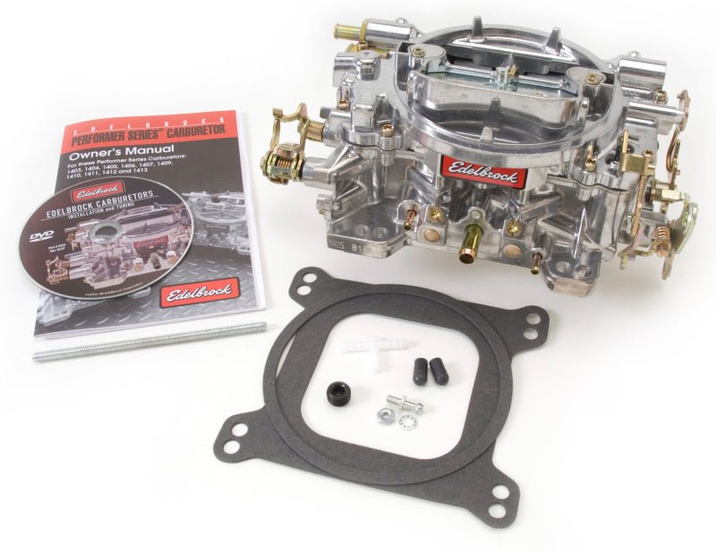 Edelbrock Carburetor Performer Series 4-Barrel 600 CFM Manual Choke Satin Finish - Crew Original