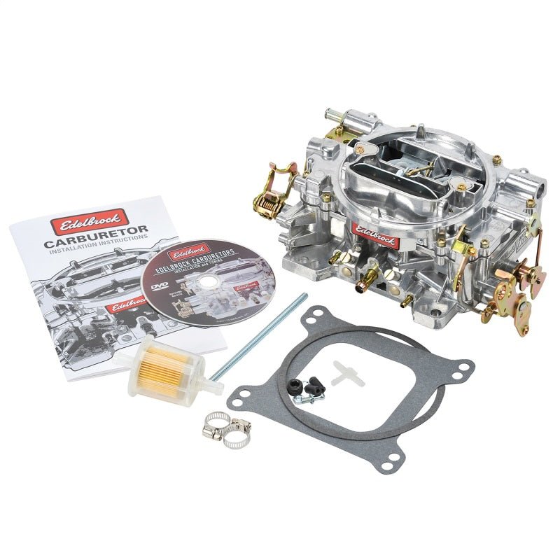 Edelbrock Carburetor Performer Series 4-Barrel 600 CFM Manual Choke Satin Finish - Crew Original