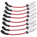 Edelbrock Spark Plug Wire Set LS Truck w/ Metal Sleeves 99-15 50 Ohm Resistance Red Wire (Set of 8) - Crew Original