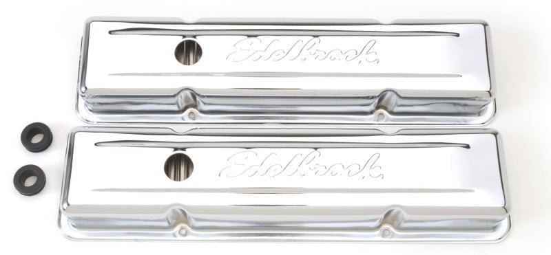 Edelbrock Valve Cover Signature Series Chevrolet 1959-1986 262-400 CI V8 Low Chrome - Crew Original