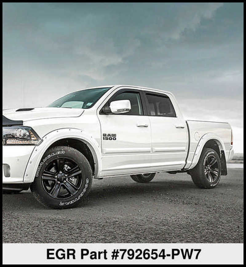 EGR 09+ Dodge Ram LD Bolt-On Look Color Match Fender Flares - Set - Bright White - Crew Original