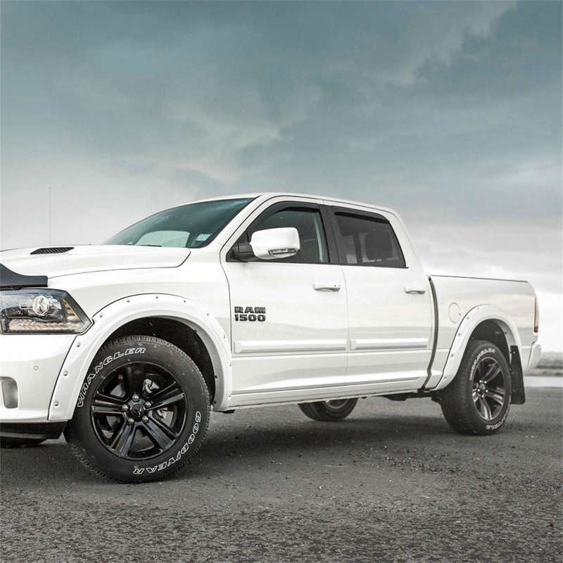 EGR 09+ Dodge Ram LD Bolt-On Look Color Match Fender Flares - Set - Bright White - Crew Original