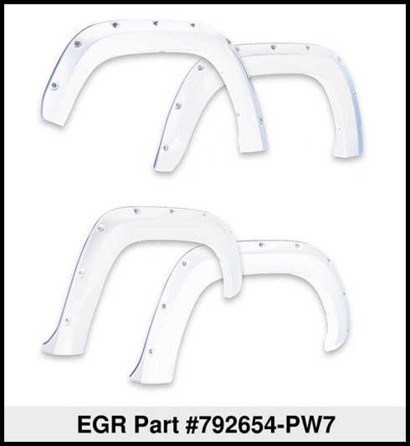 EGR 09+ Dodge Ram LD Bolt-On Look Color Match Fender Flares - Set - Bright White - Crew Original