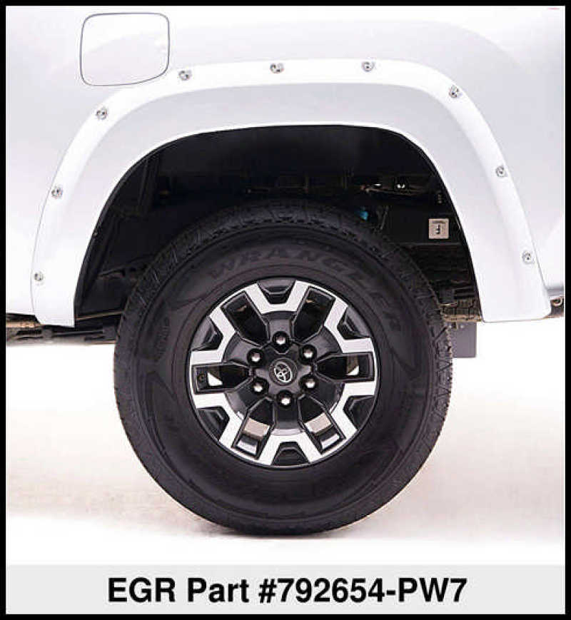 EGR 09+ Dodge Ram LD Bolt-On Look Color Match Fender Flares - Set - Bright White - Crew Original