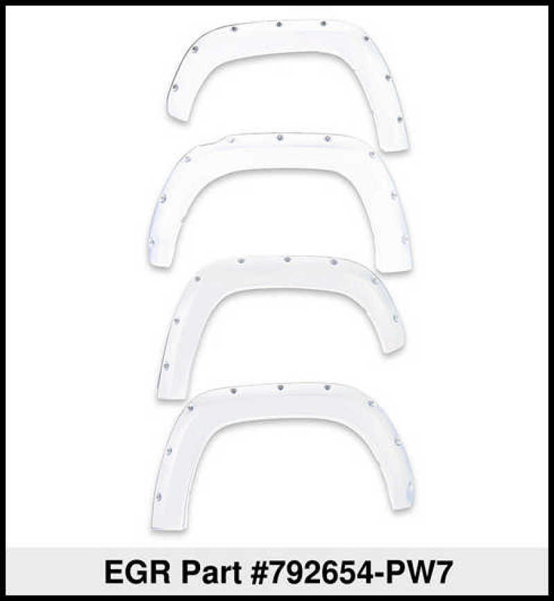 EGR 09+ Dodge Ram LD Bolt-On Look Color Match Fender Flares - Set - Bright White - Crew Original